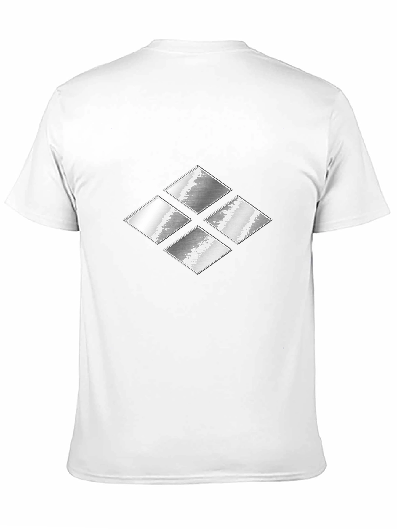 Silver Diamond Graphic T-Shirt - Modern Casual Tee