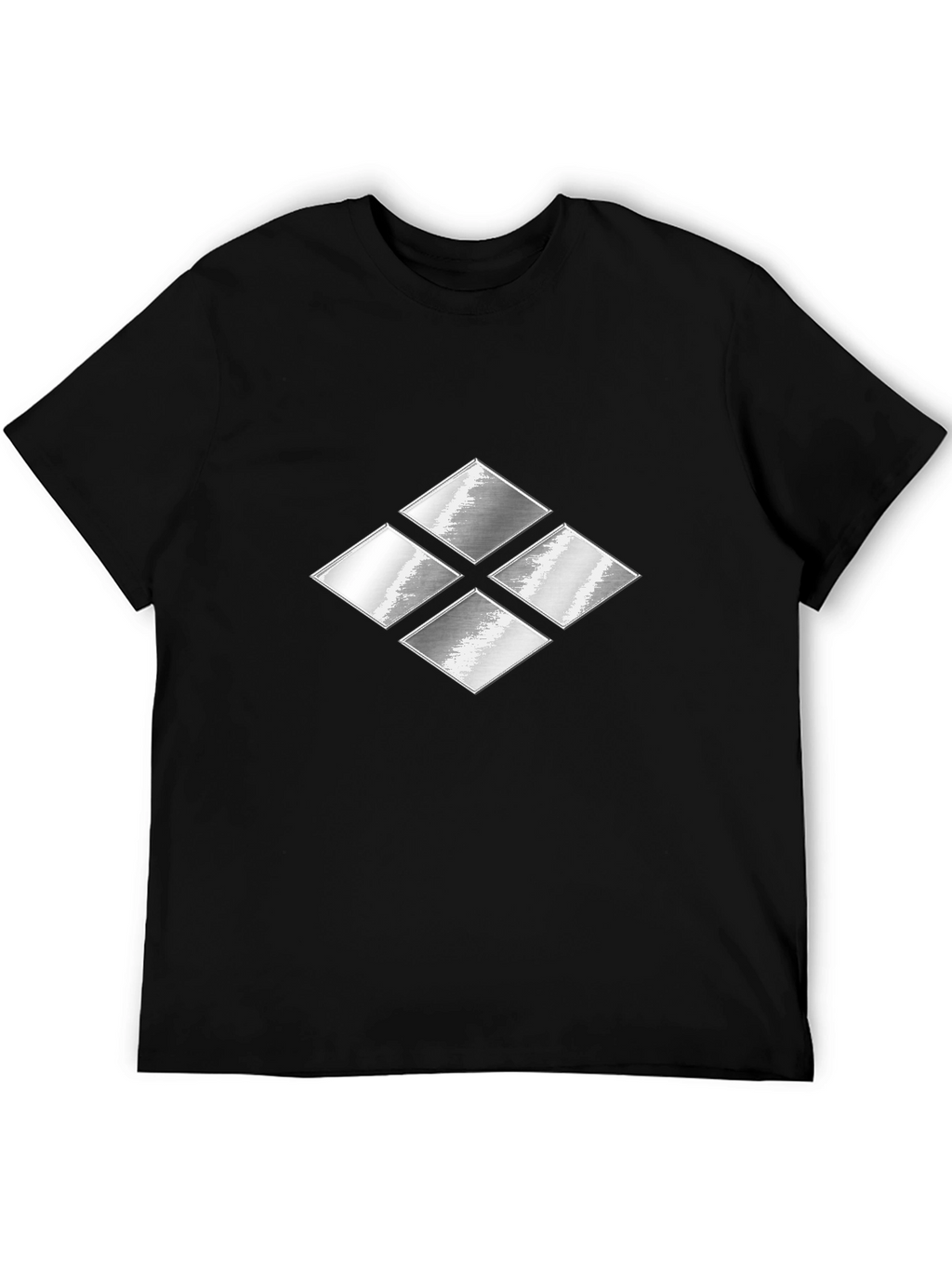 Silver Diamond Graphic T-Shirt - Modern Casual Tee
