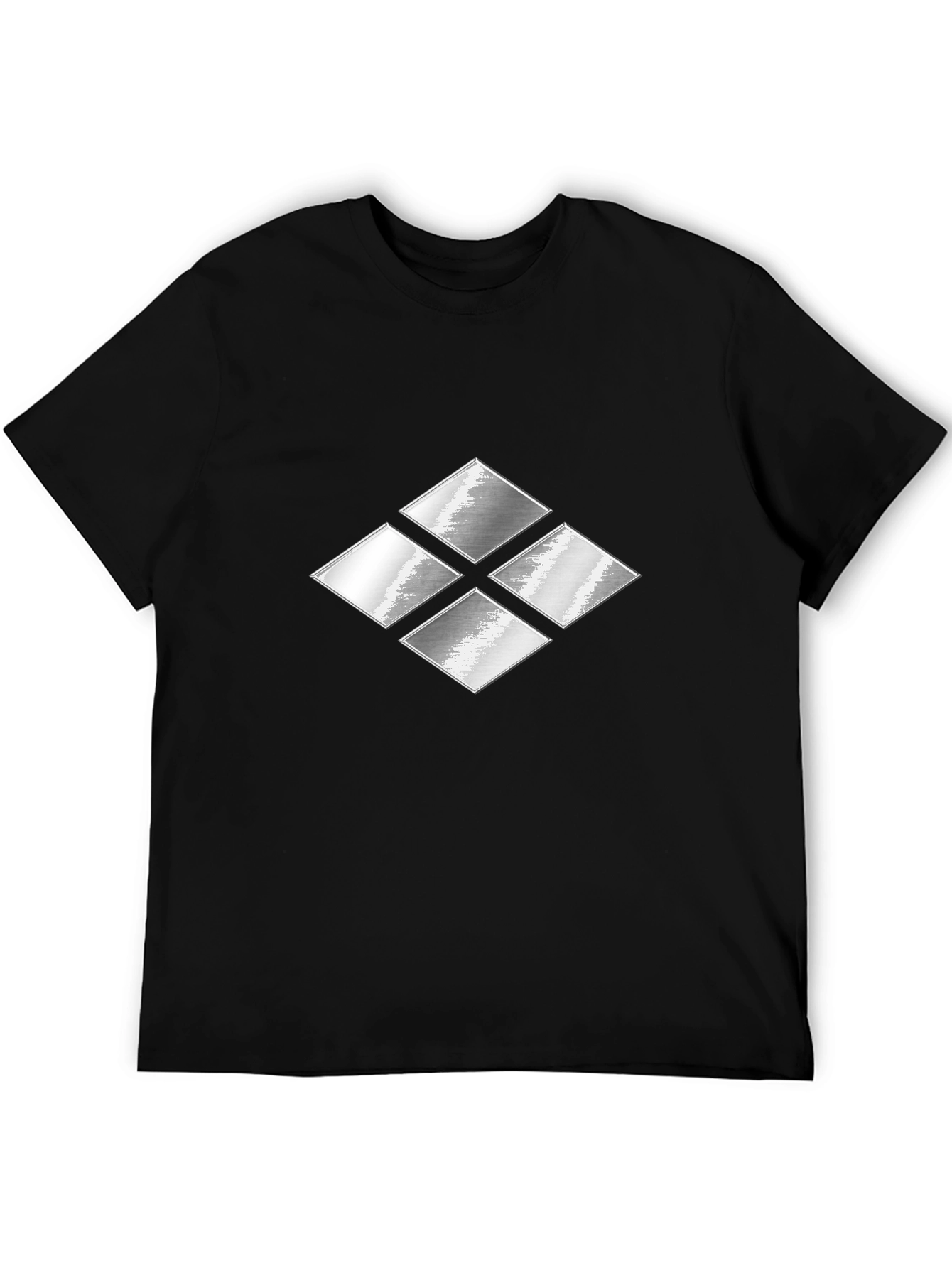 Silver Diamond Graphic T-Shirt - Modern Casual Tee