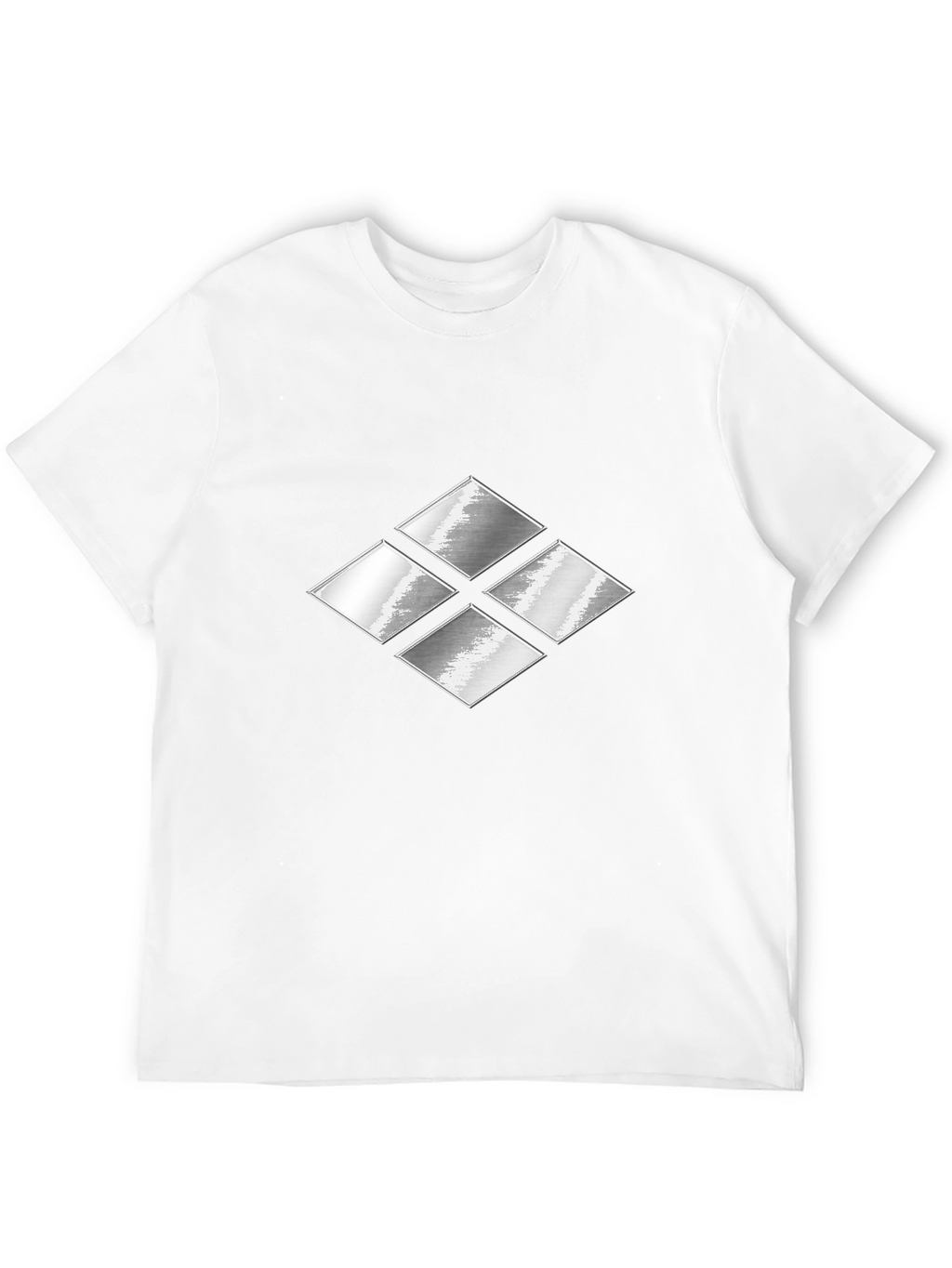 Silver Diamond Graphic T-Shirt - Modern Casual Tee