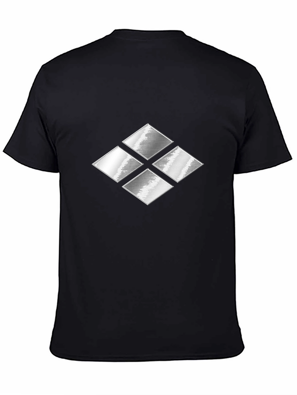 Silver Diamond Graphic T-Shirt - Modern Casual Tee