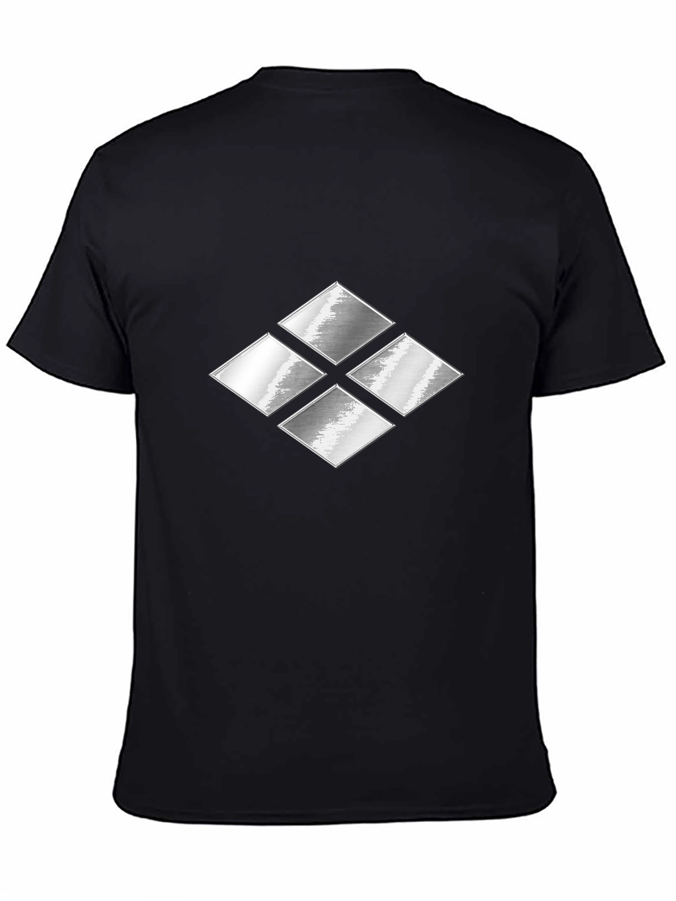 Silver Diamond Graphic T-Shirt - Modern Casual Tee