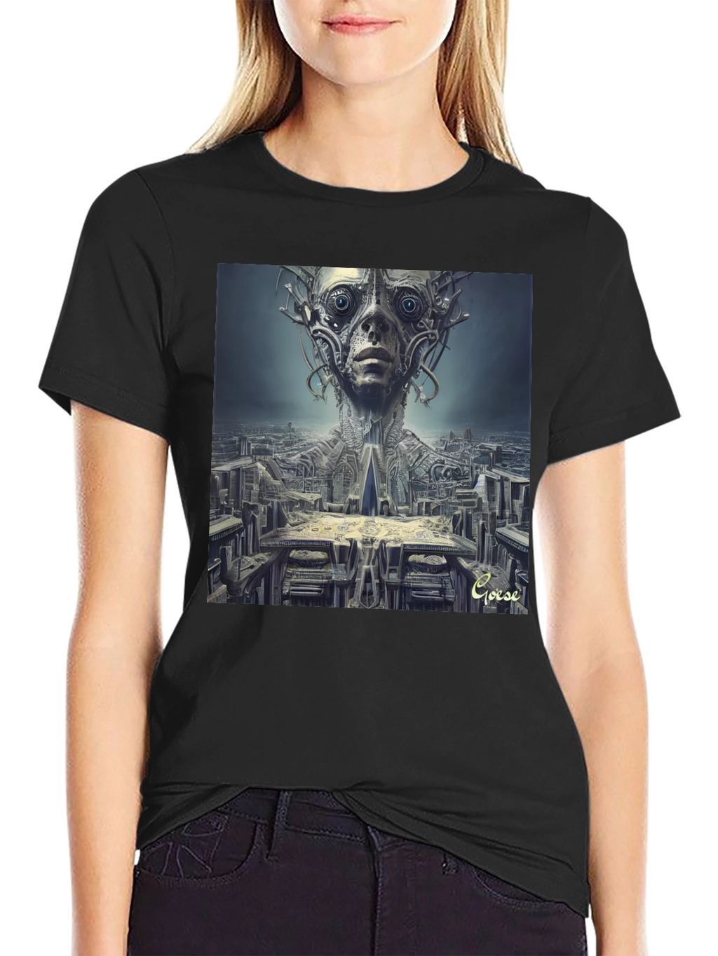 Surreal Alien Cityscape T-Shirt - Unique Graphic Tee