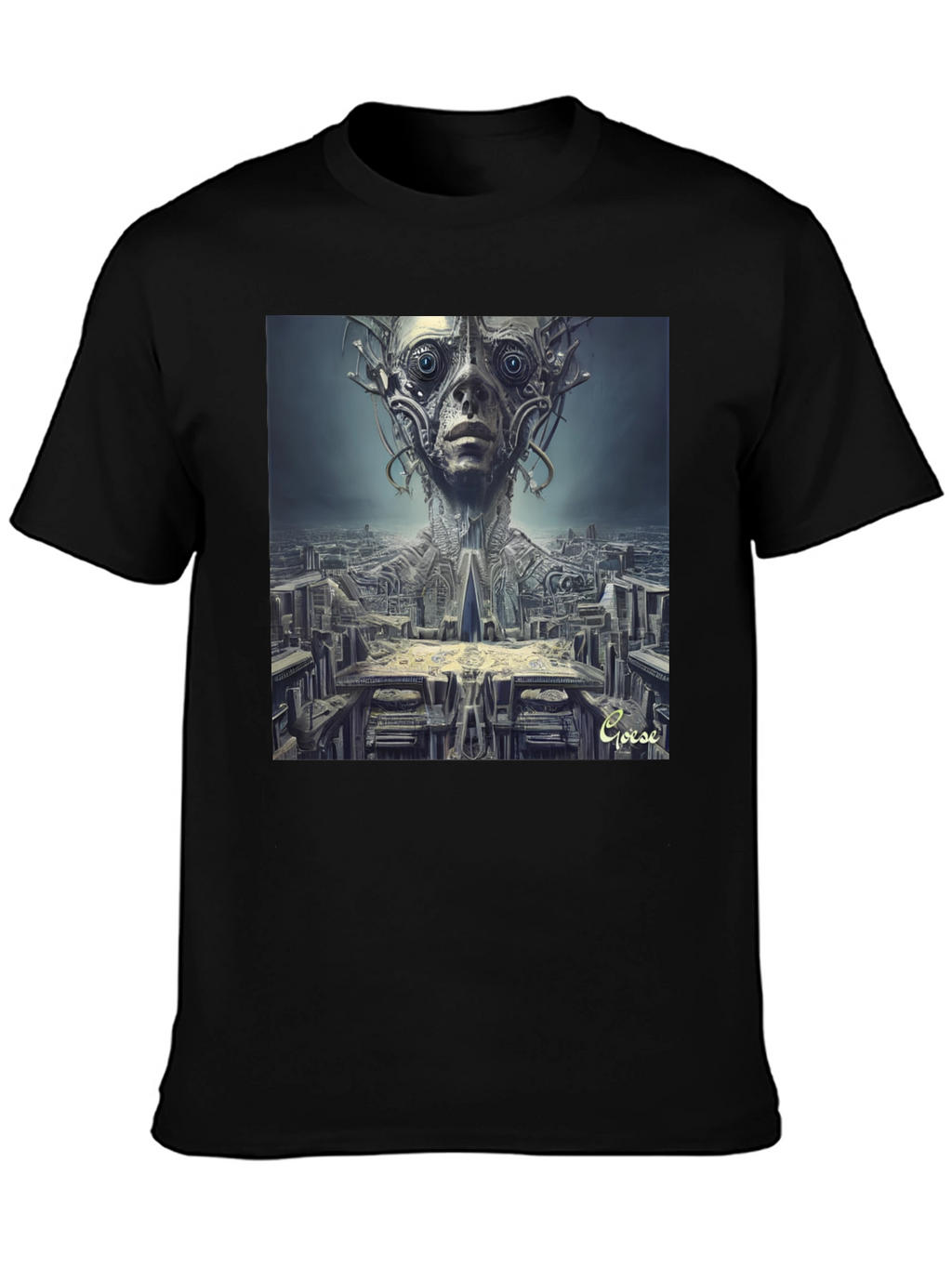 Surreal Alien Cityscape T-Shirt - Unique Graphic Tee