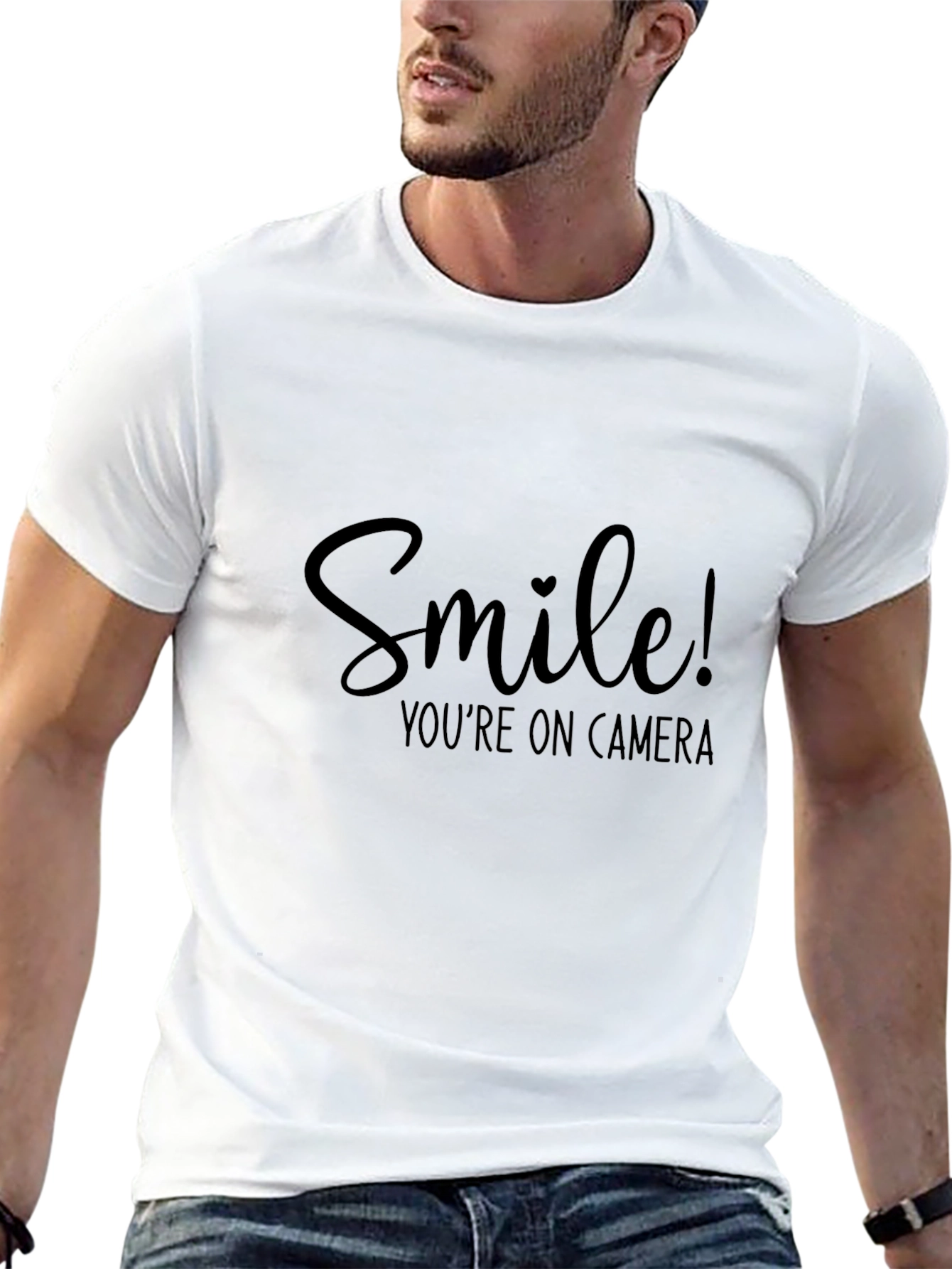 Smile Youre On Camera Black T-Shirt