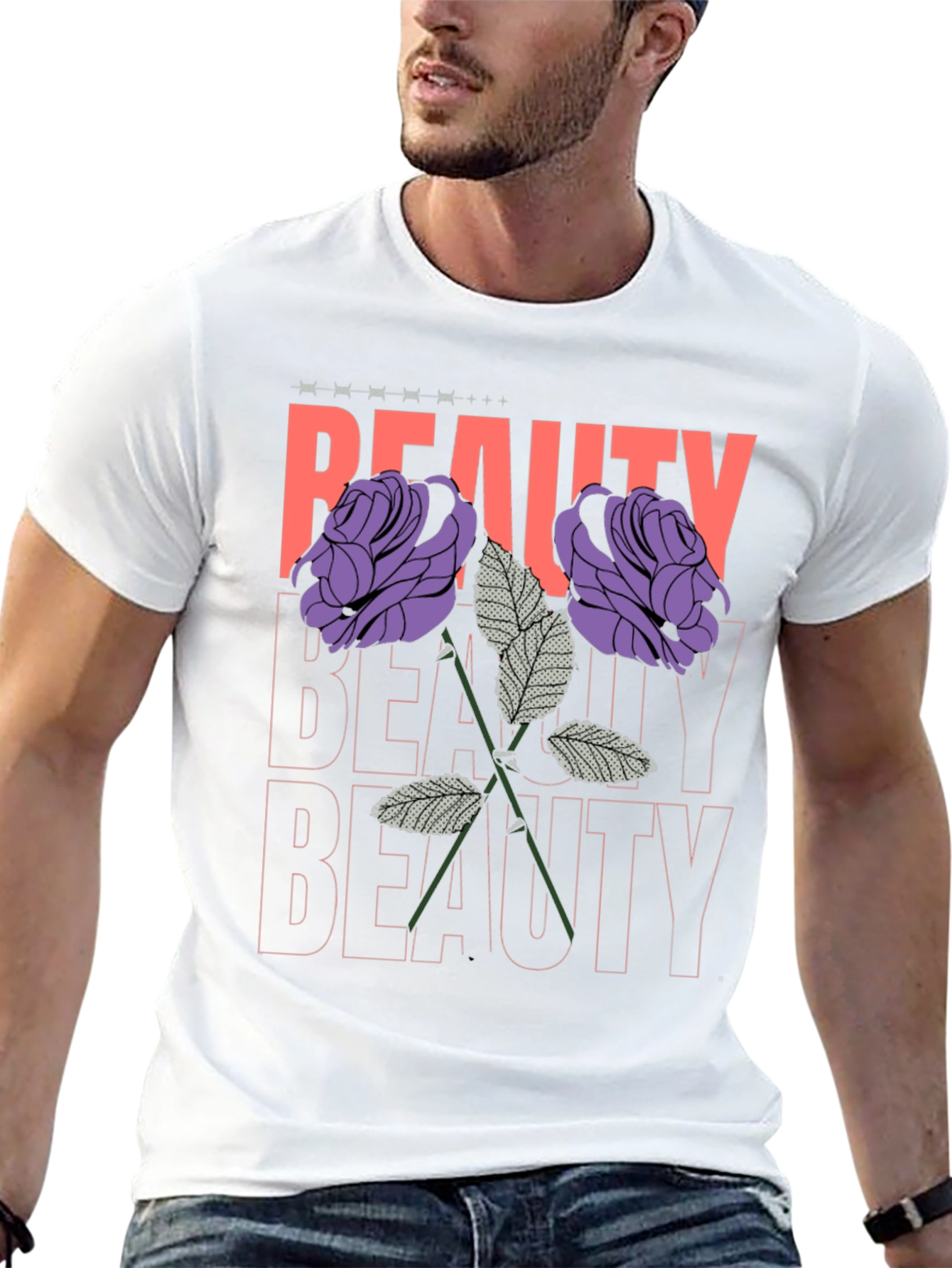 Beauty Roses Graphic T-Shirt - Stylish Floral Design