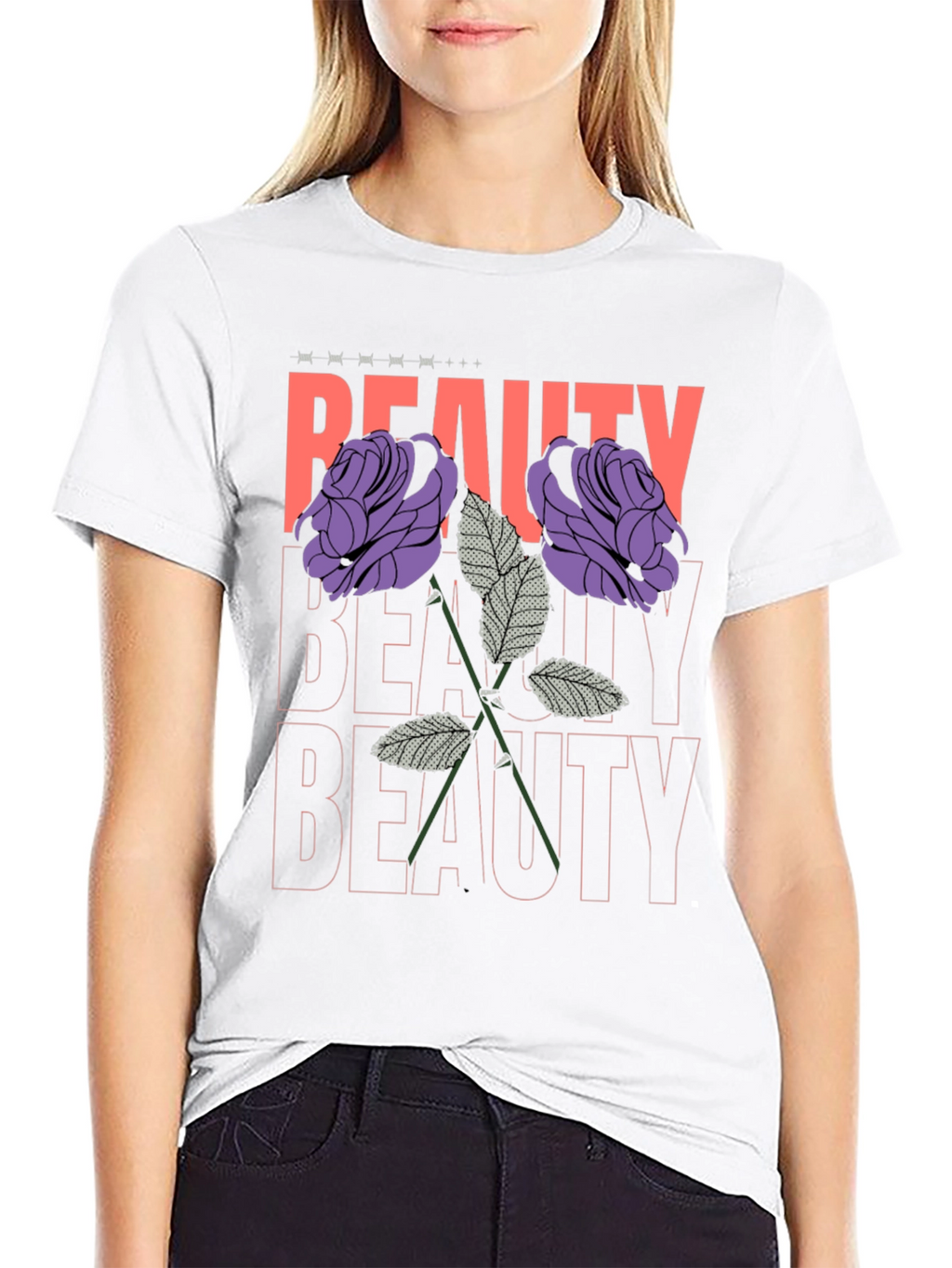Beauty Roses Graphic T-Shirt - Stylish Floral Design