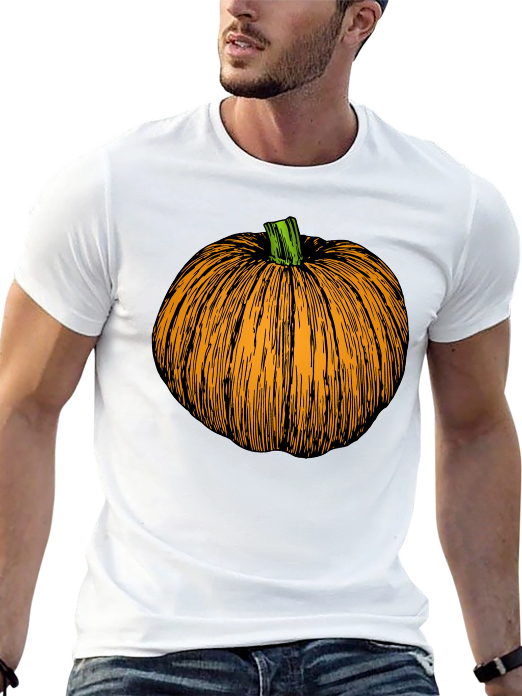 Pumpkin Graphic Black T-Shirt