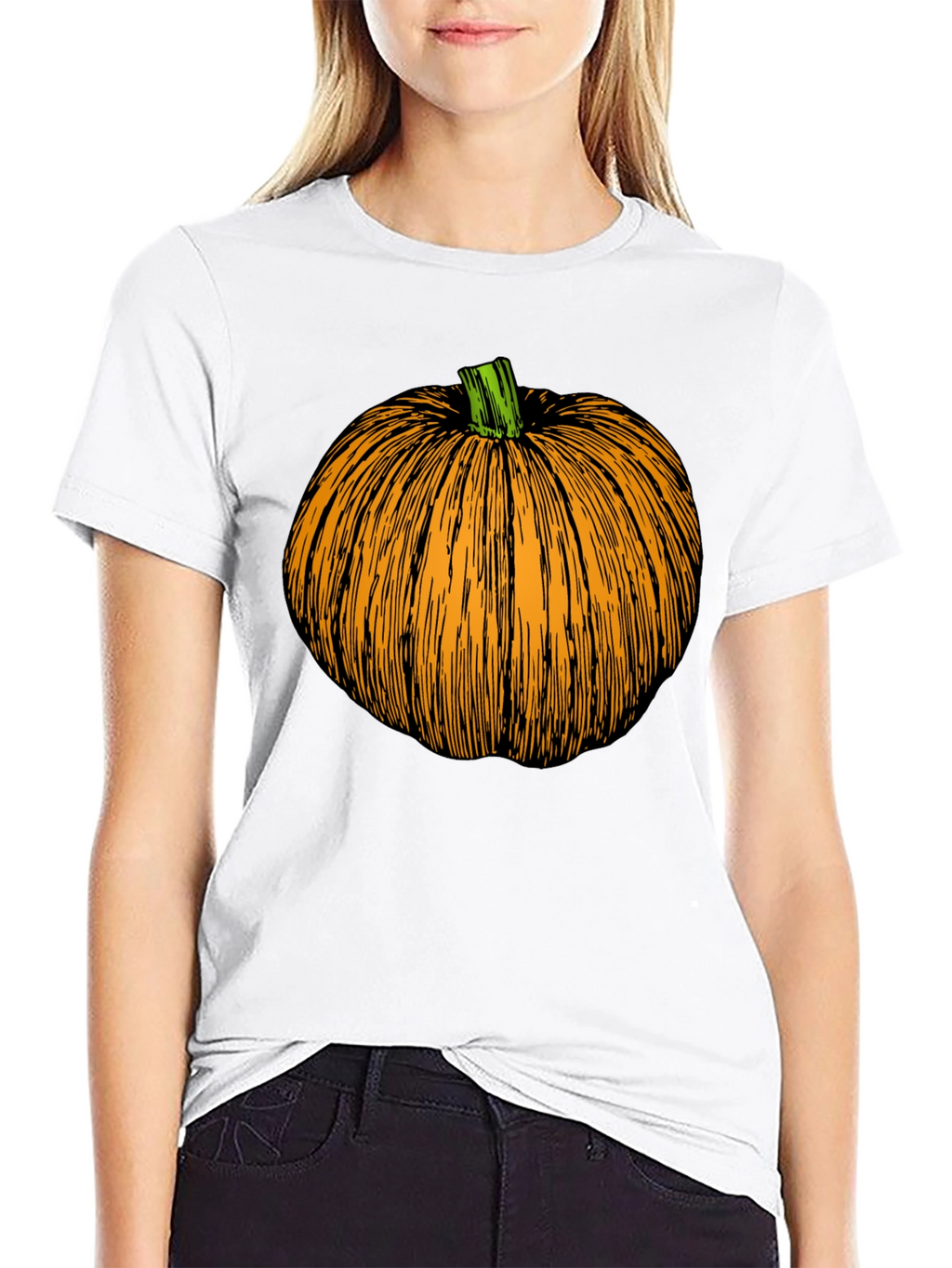 Pumpkin Graphic Black T-Shirt
