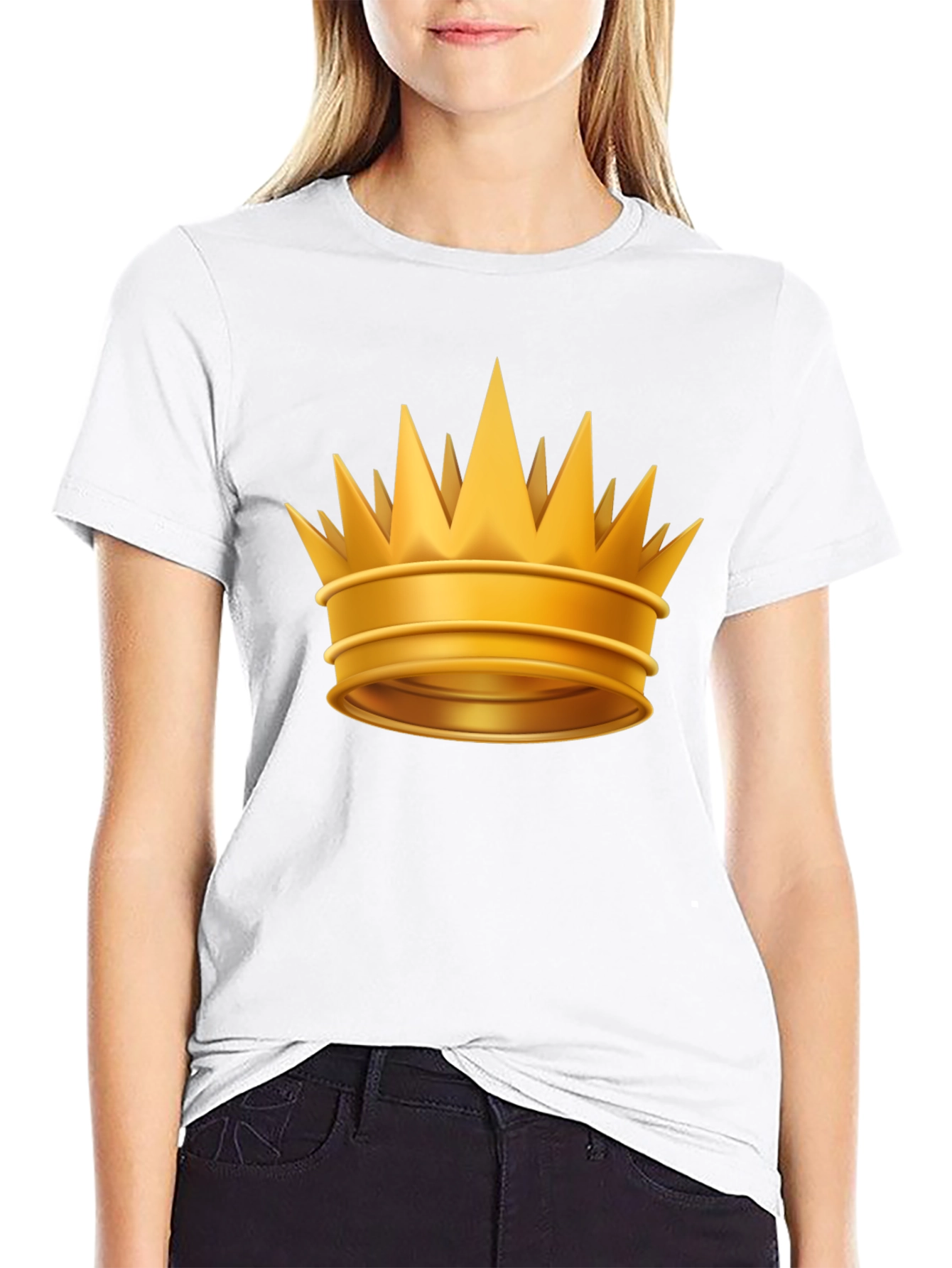 Golden Crown Graphic Tee - Regal Style