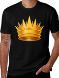 Golden Crown Graphic Tee - Regal Style