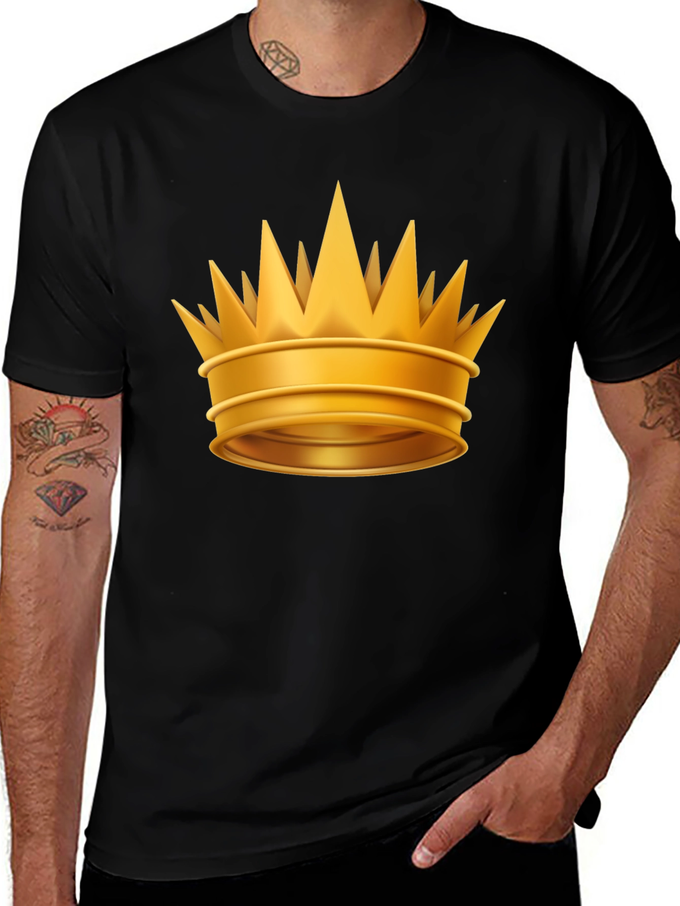 Golden Crown Graphic Tee - Regal Style