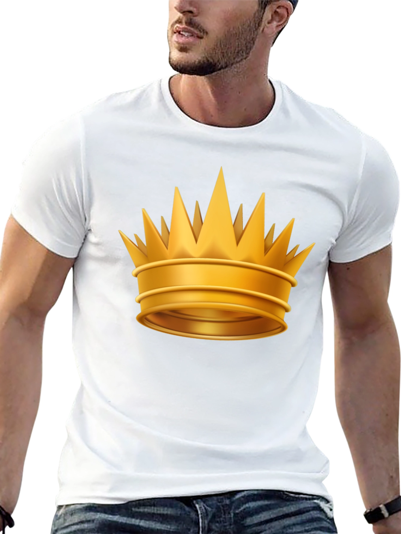 Golden Crown Graphic Tee - Regal Style