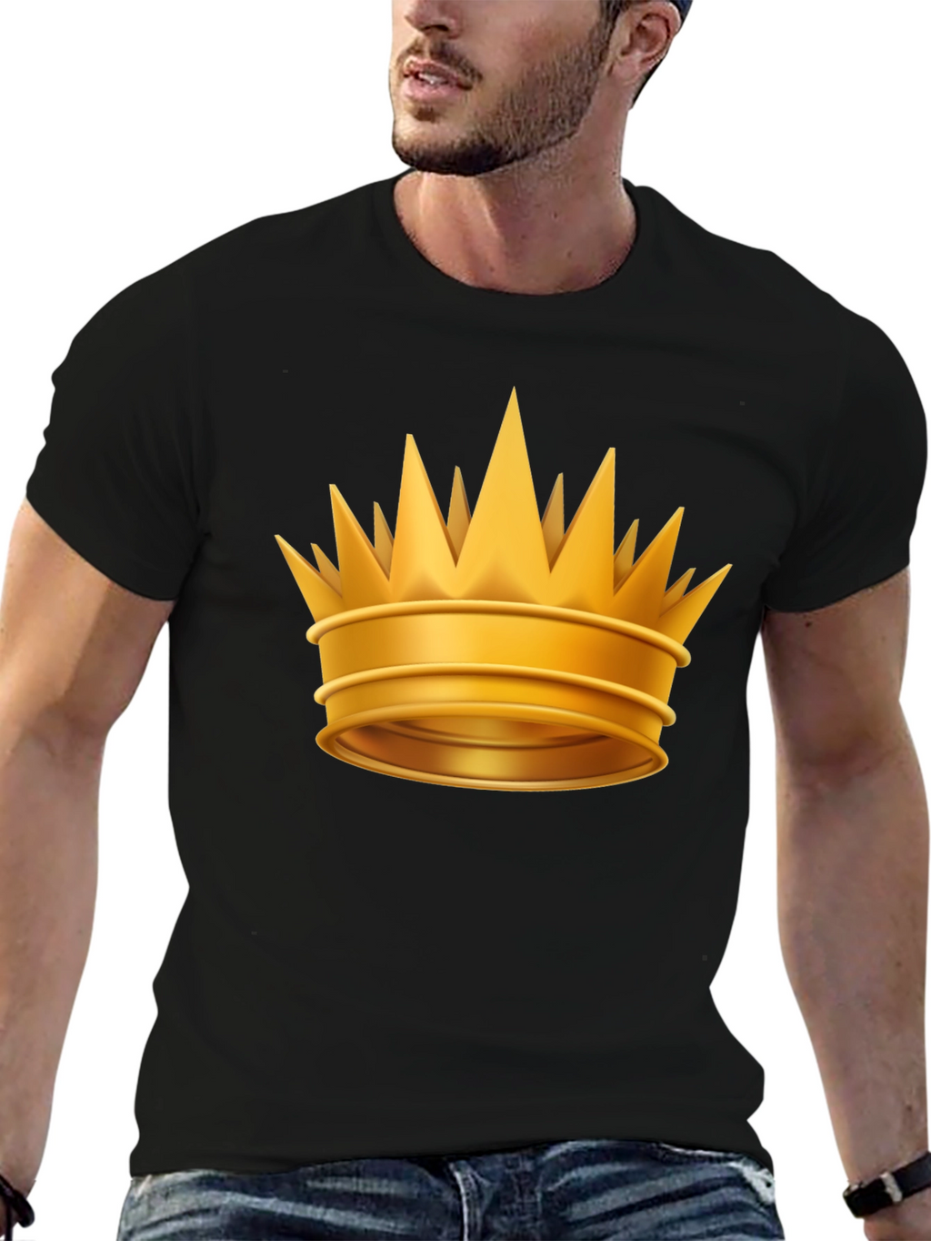 Golden Crown Graphic Tee - Regal Style
