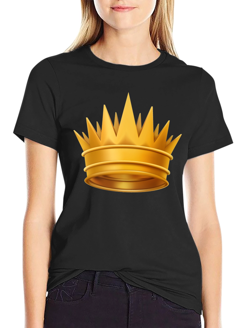 Golden Crown Graphic Tee - Regal Style