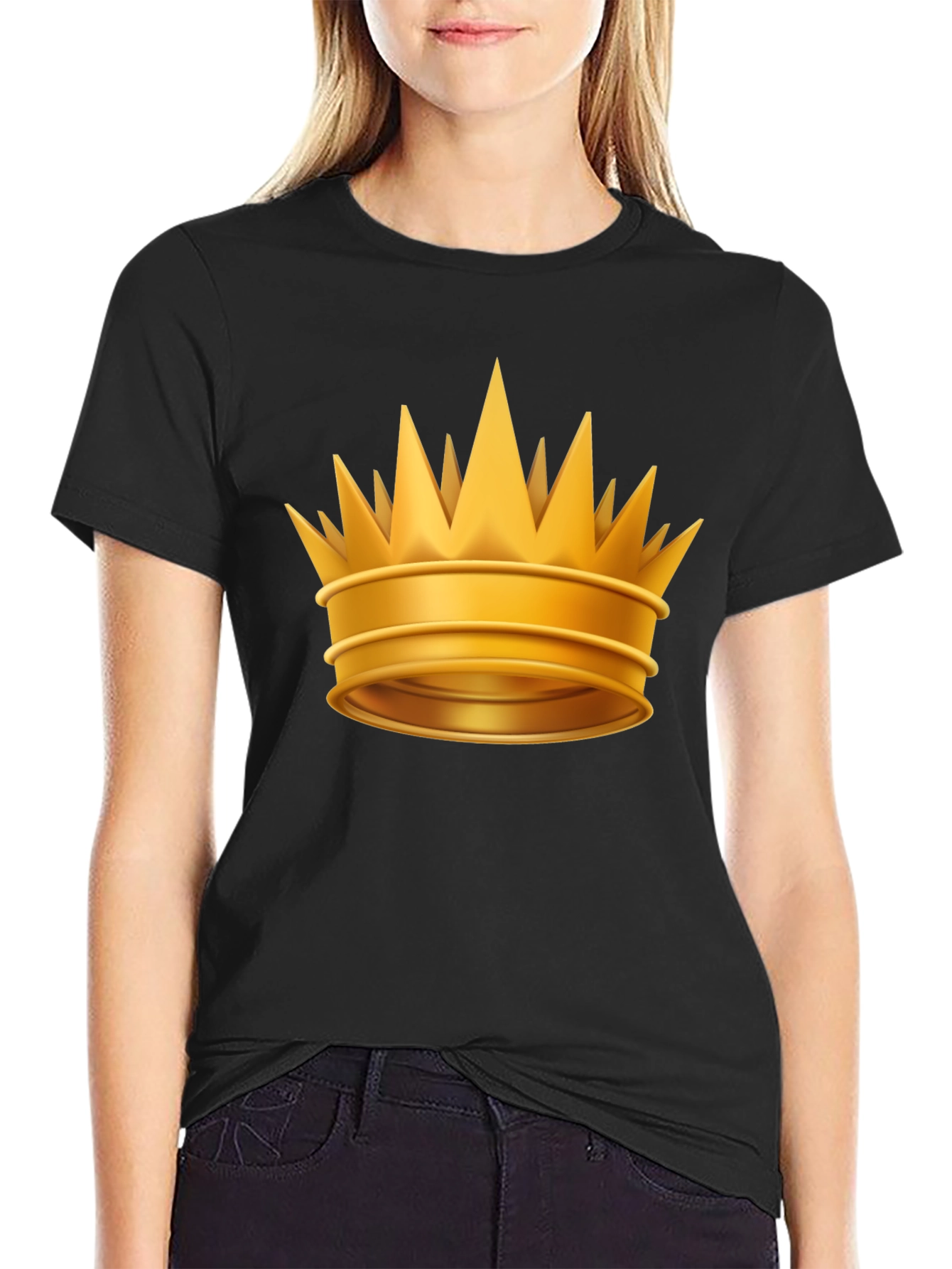 Golden Crown Graphic Tee - Regal Style