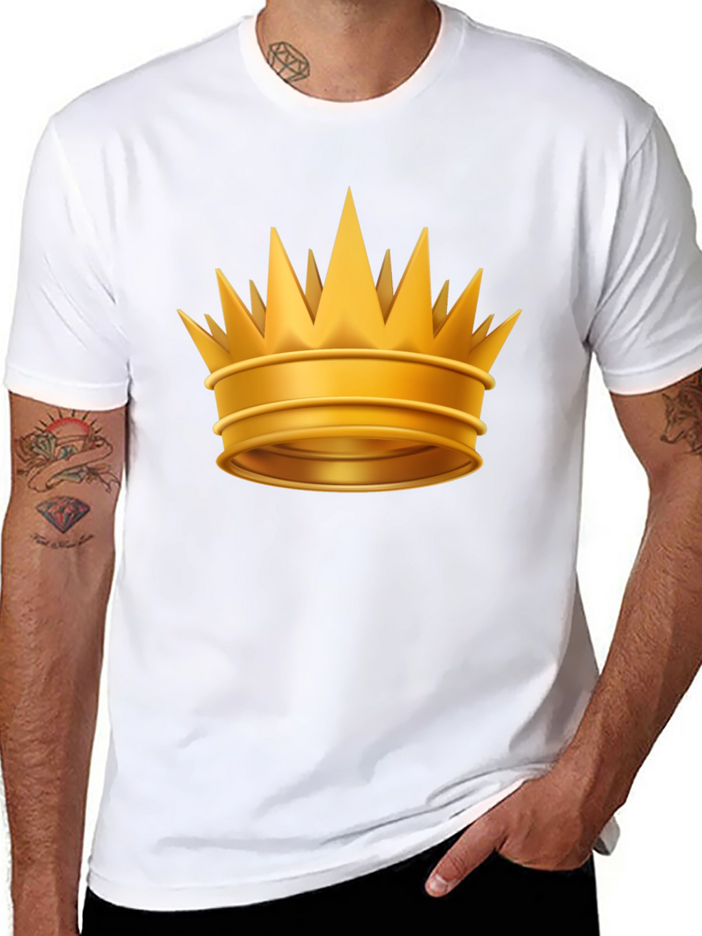 Golden Crown Graphic Tee - Regal Style