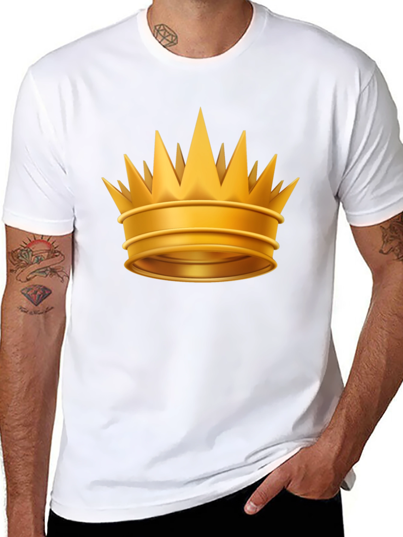 Golden Crown Graphic Tee - Regal Style
