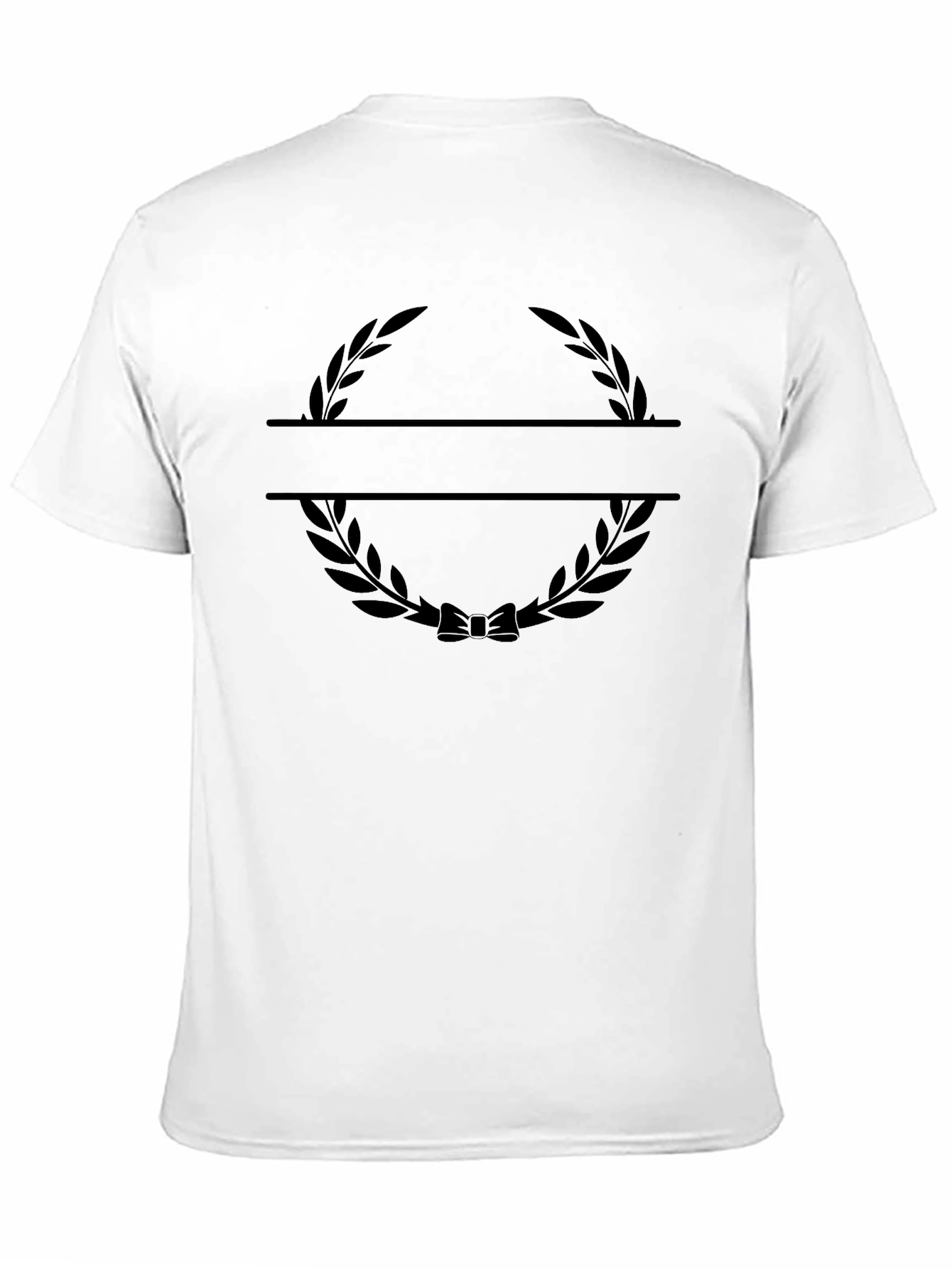 Mens Black Wreath Graphic Tee