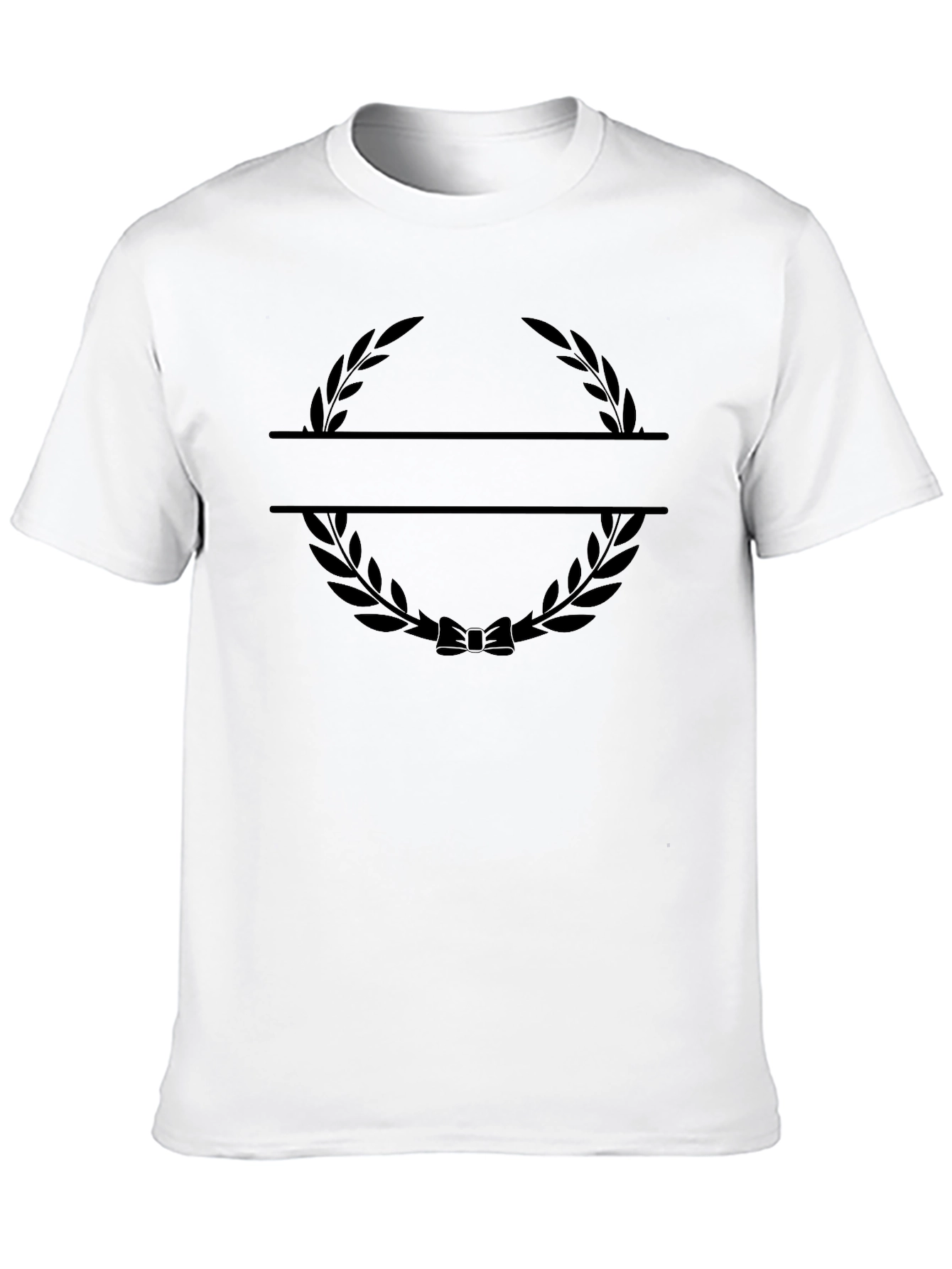 Mens Black Wreath Graphic Tee