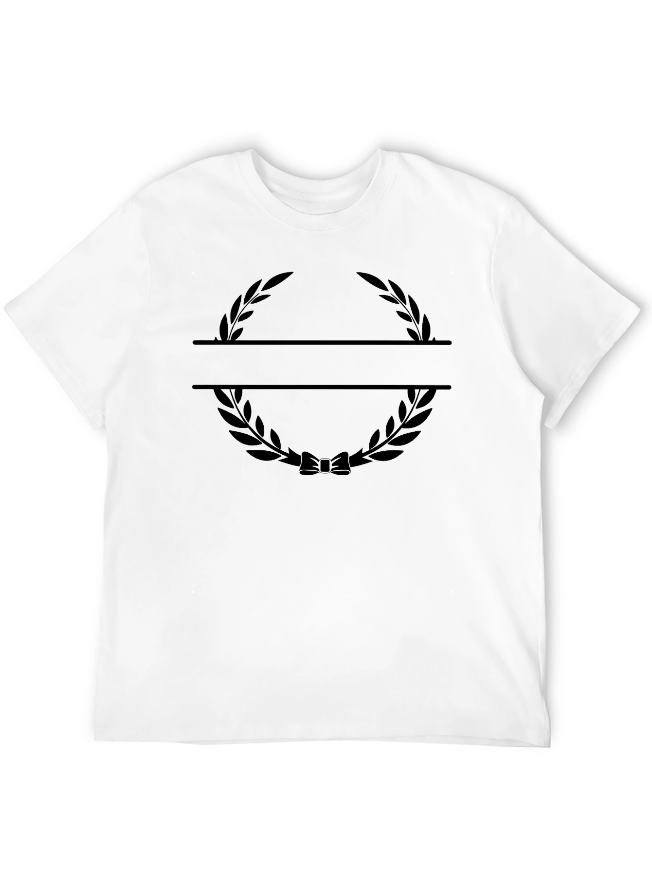 Mens Black Wreath Graphic Tee