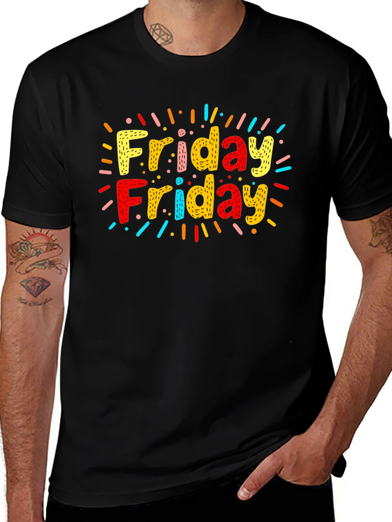 Friday Fun T-Shirt: Colorful Weekend Vibes