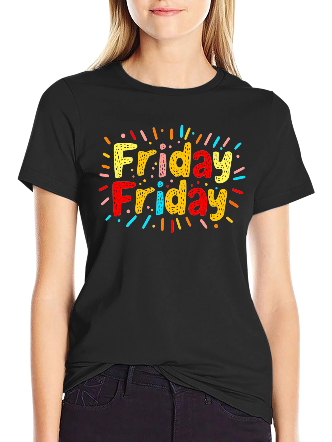 Friday Fun T-Shirt: Colorful Weekend Vibes