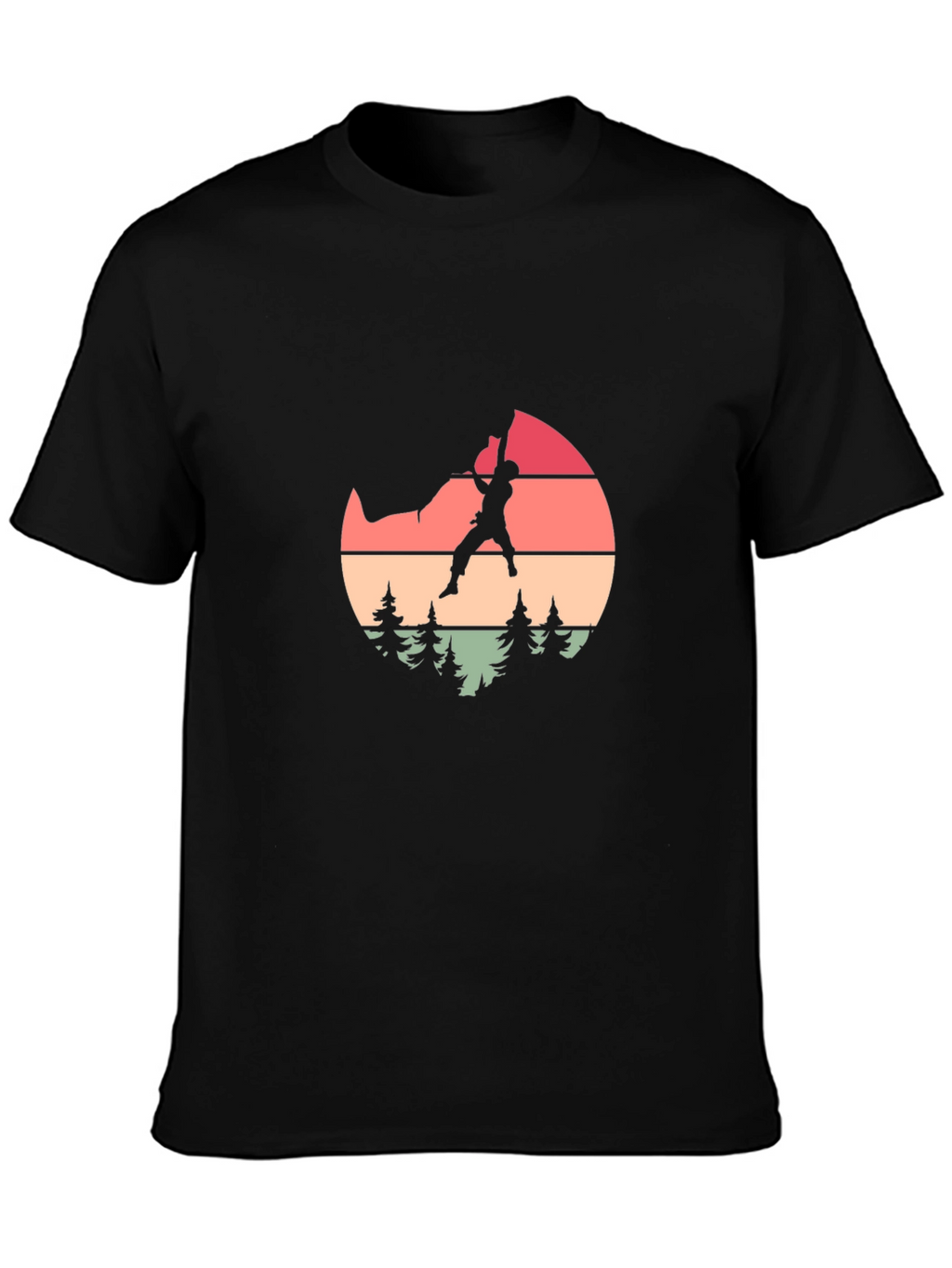 Retro Climber Graphic Tee - Nature Inspired Design