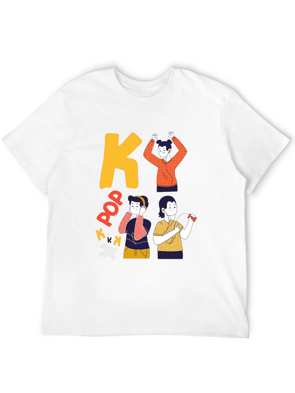 K-Pop Inspired Black Graphic Tee