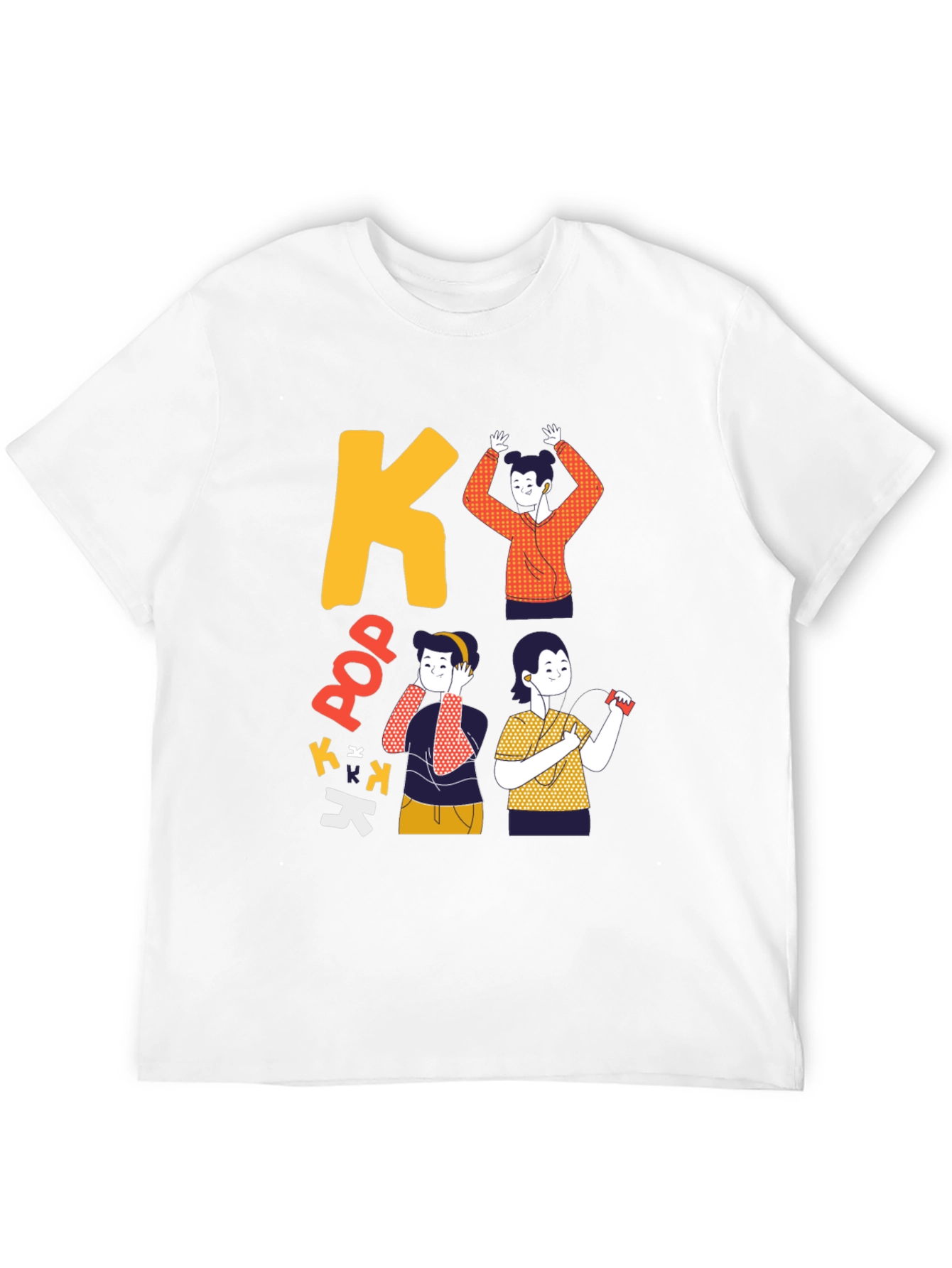 K-Pop Inspired Black Graphic Tee