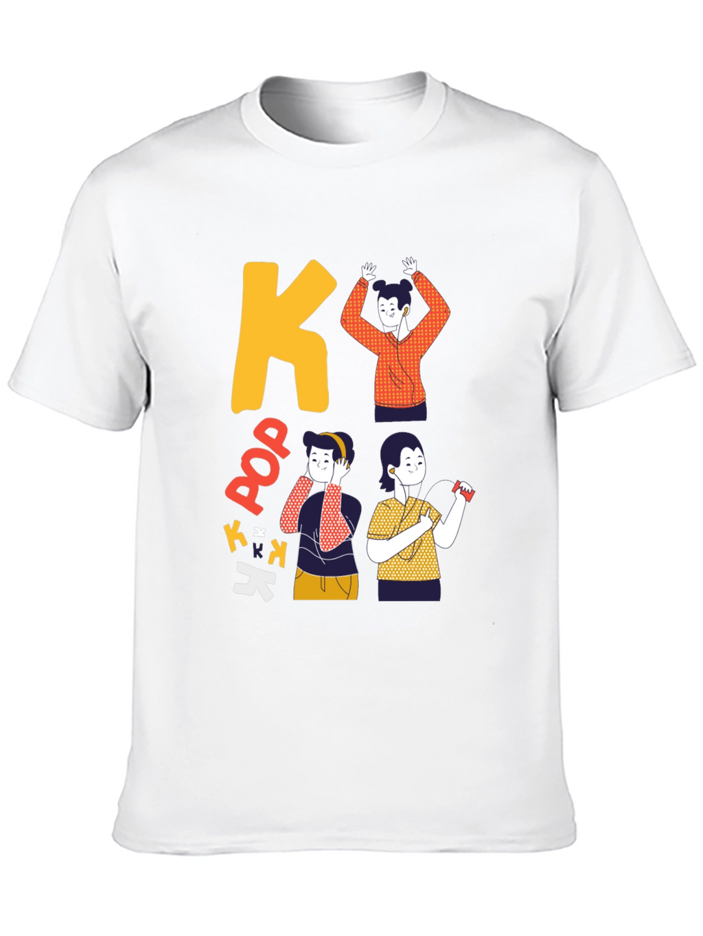 K-Pop Inspired Black Graphic Tee