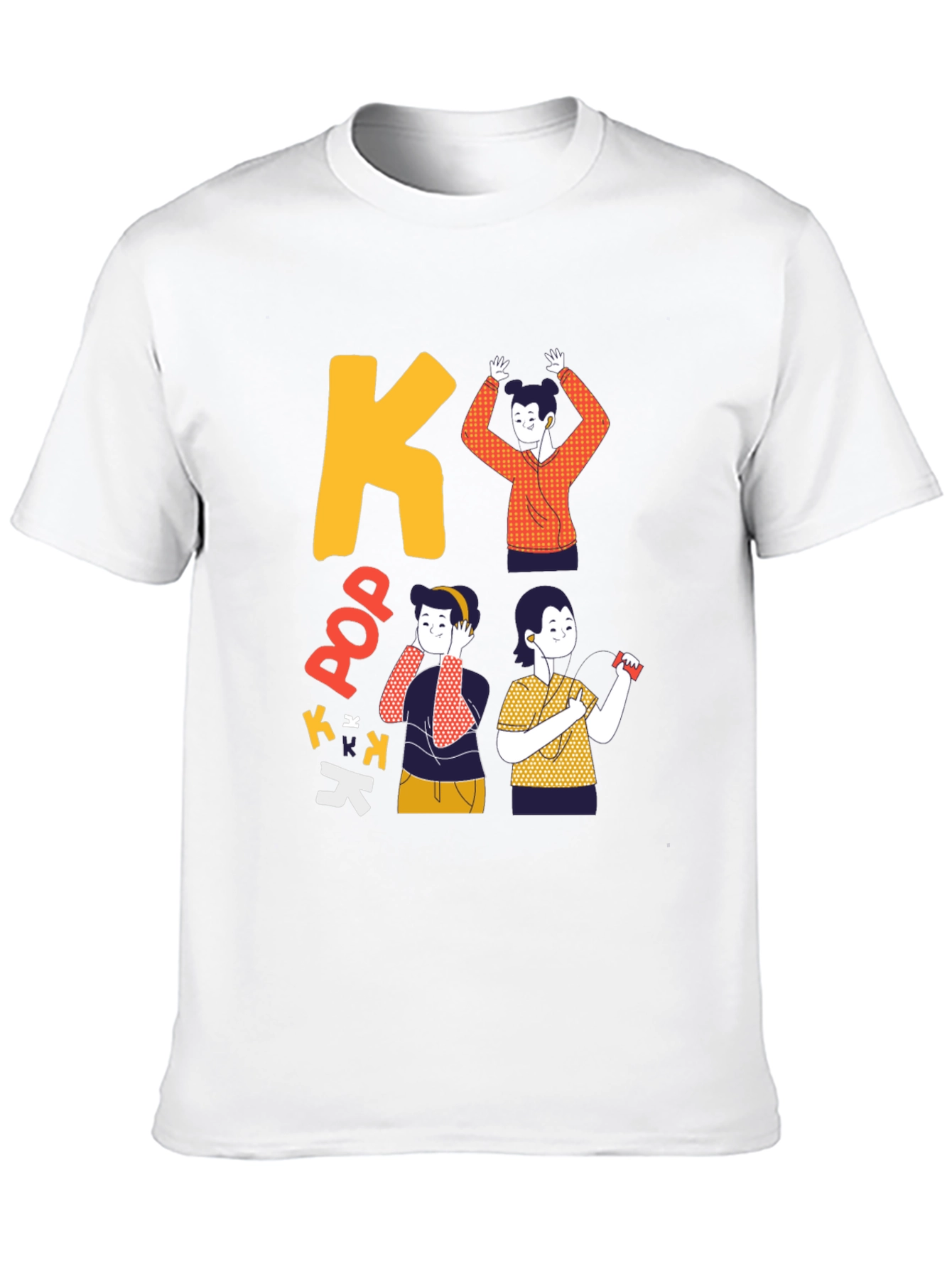 K-Pop Inspired Black Graphic Tee