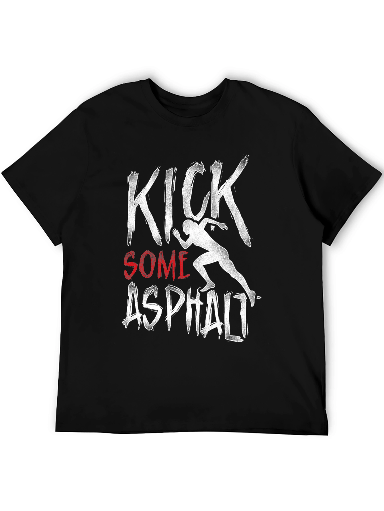 Kick Some Asphalt Graphic Tee - Black Casual Shirt