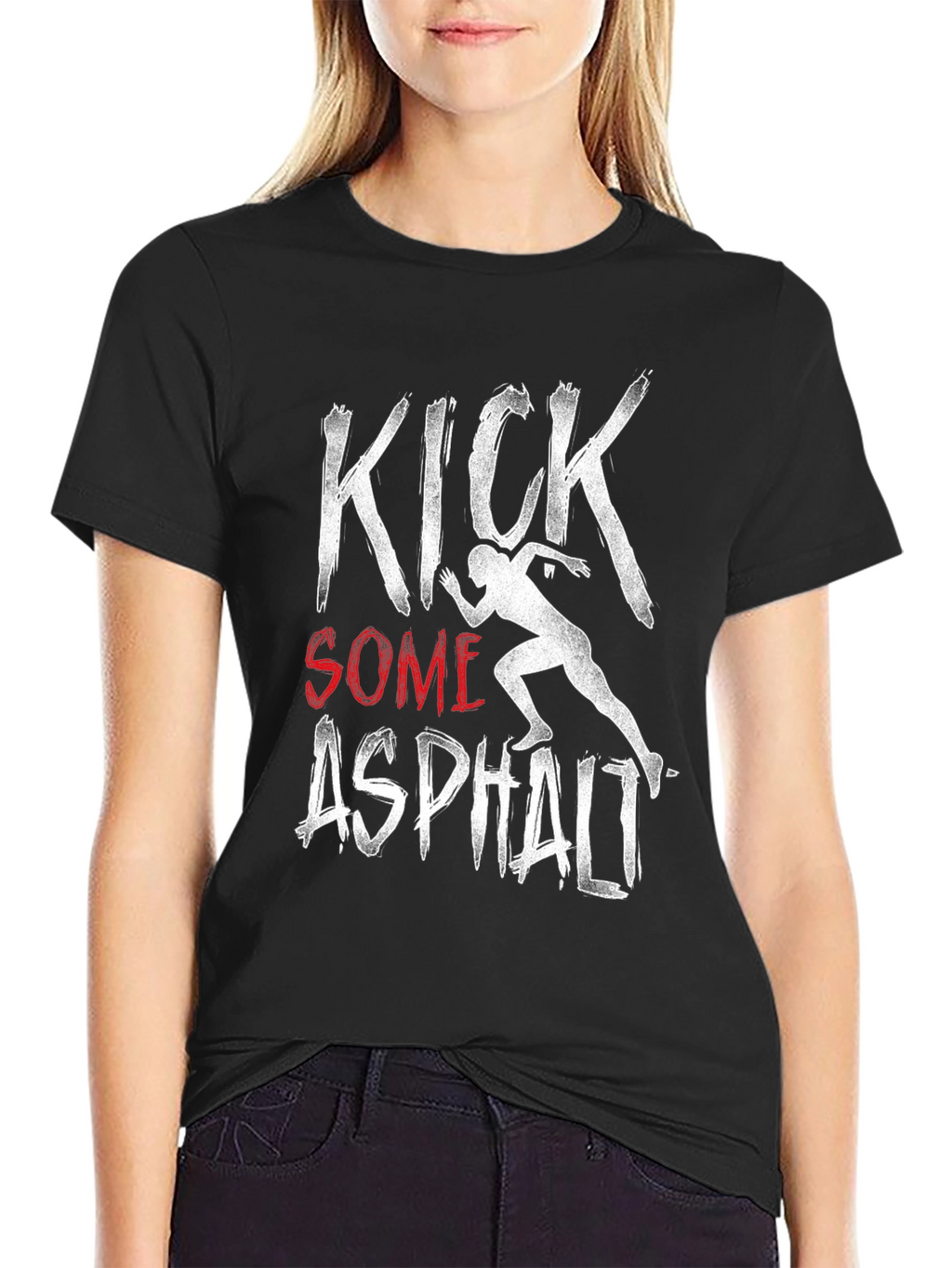 Kick Some Asphalt Graphic Tee - Black Casual Shirt