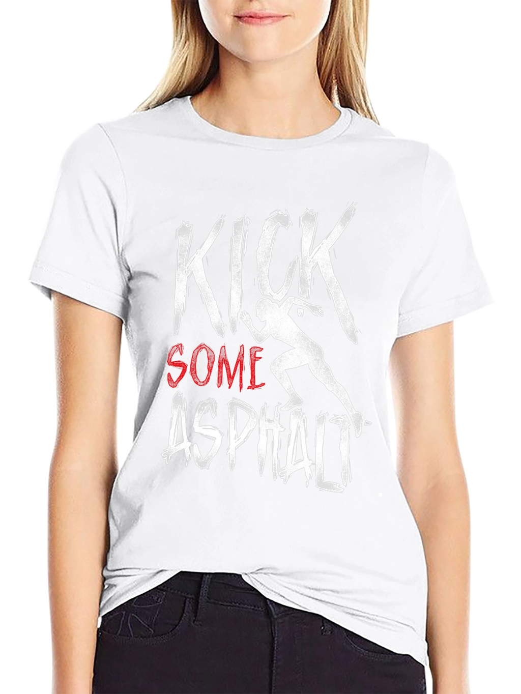 Kick Some Asphalt Graphic Tee - Black Casual Shirt
