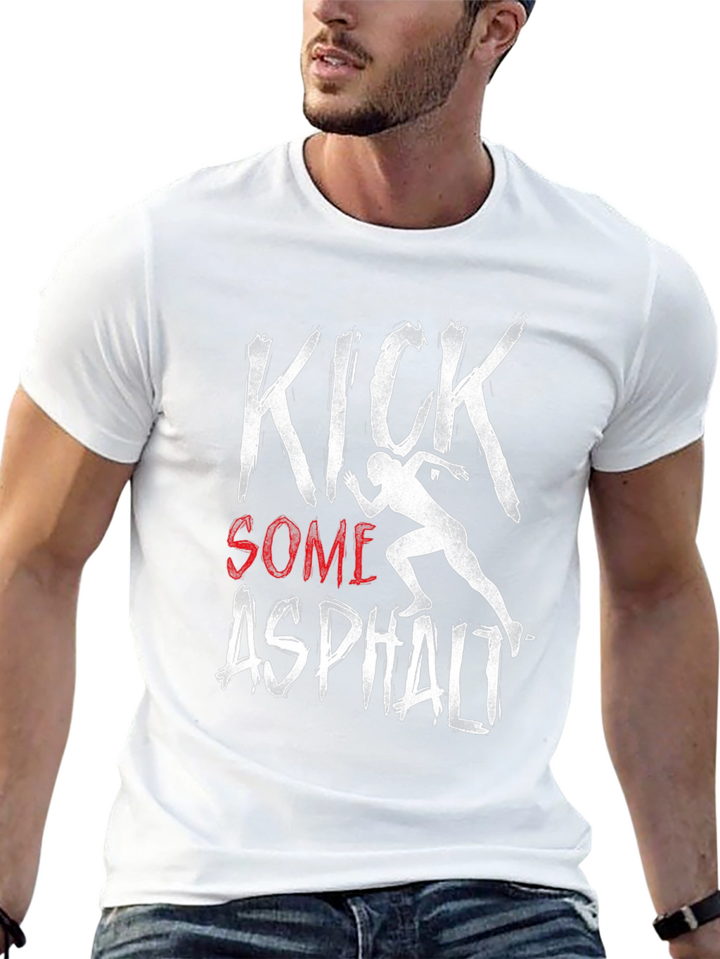 Kick Some Asphalt Graphic Tee - Black Casual Shirt