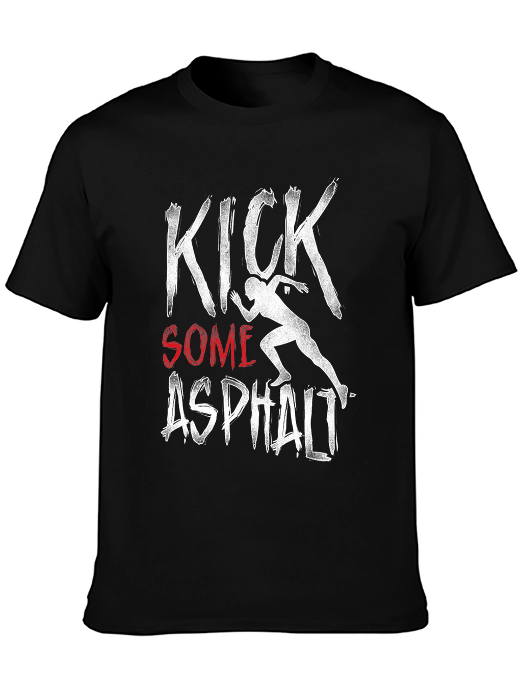 Kick Some Asphalt Graphic Tee - Black Casual Shirt