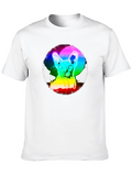Rainbow Cat Graphic Tee - Mens Black T-Shirt