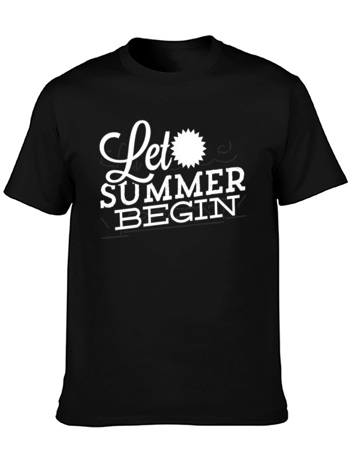 Let Summer Begin Graphic Tee - Black