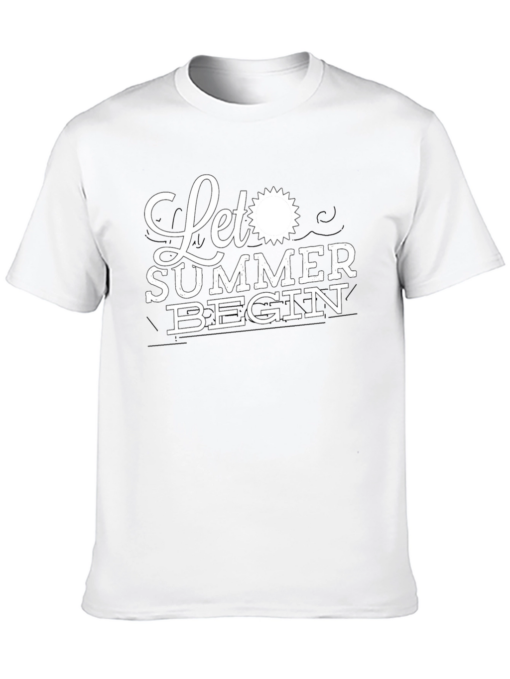 Let Summer Begin Graphic Tee - Black