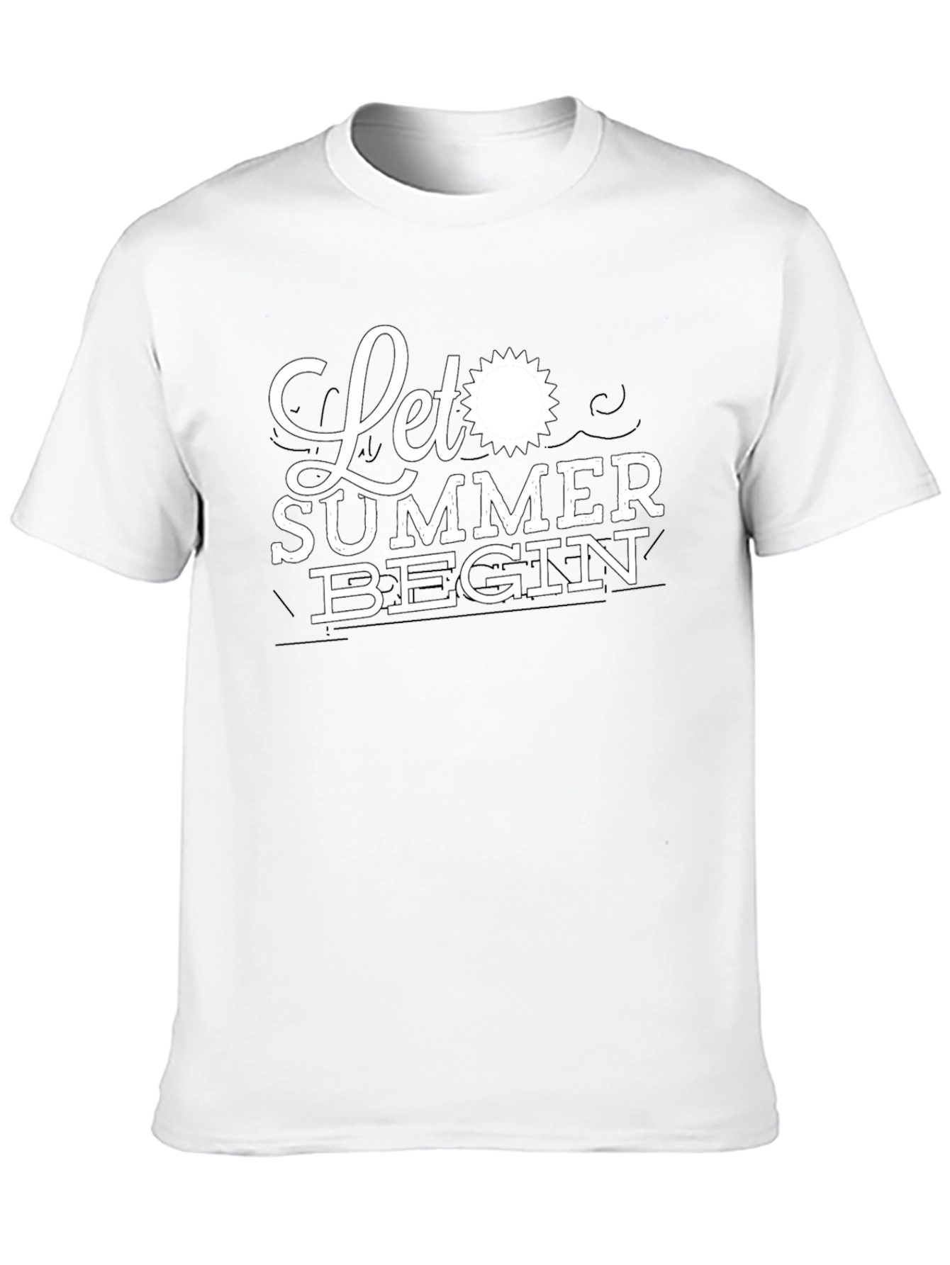 Let Summer Begin Graphic Tee - Black
