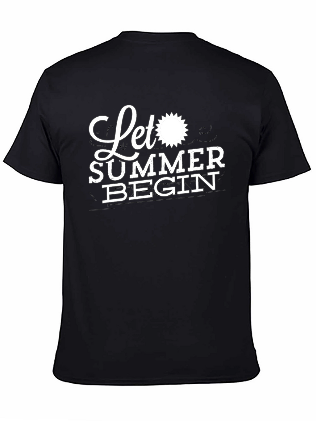 Let Summer Begin Graphic Tee - Black