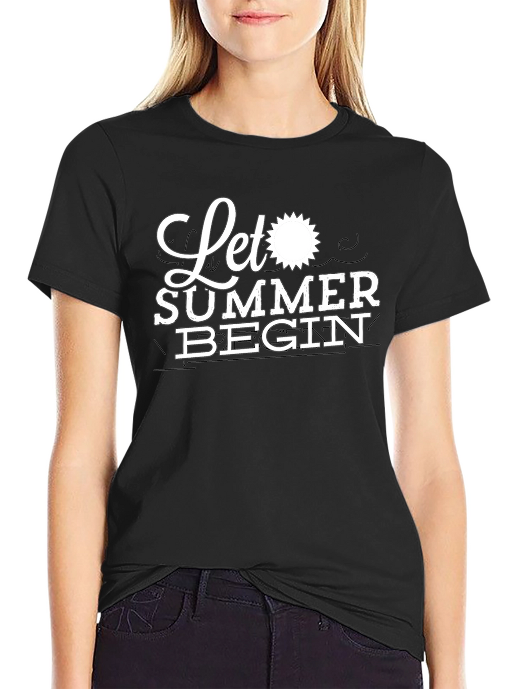 Let Summer Begin Graphic Tee - Black