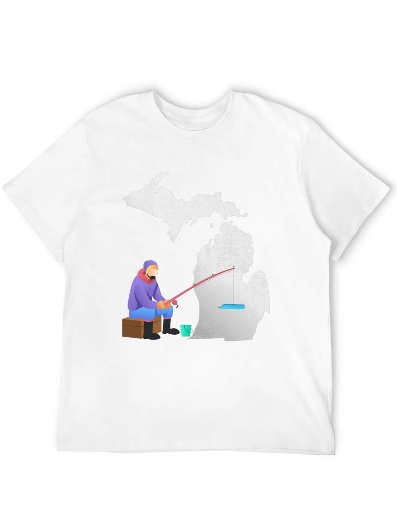 Michigan Fishing T-Shirt Angler Graphic Tee