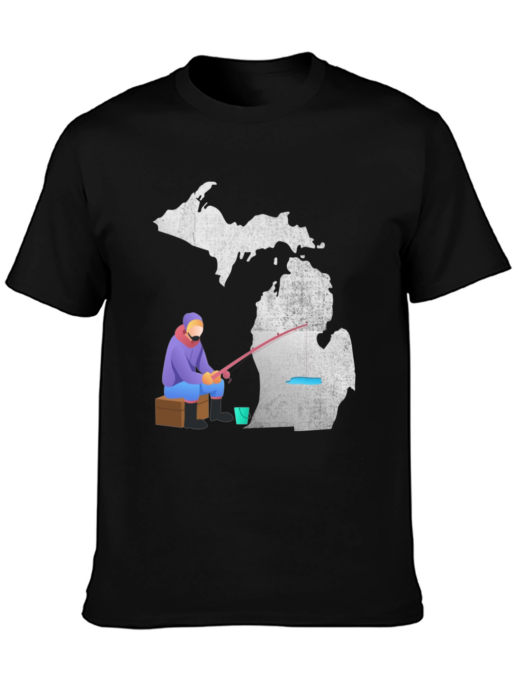 Michigan Fishing T-Shirt Angler Graphic Tee