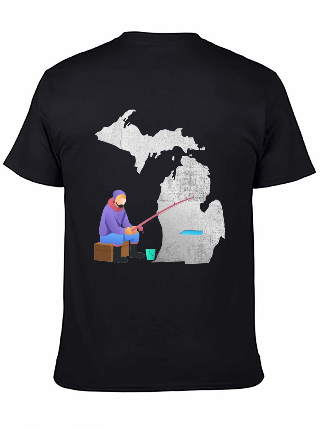 Michigan Fishing T-Shirt Angler Graphic Tee