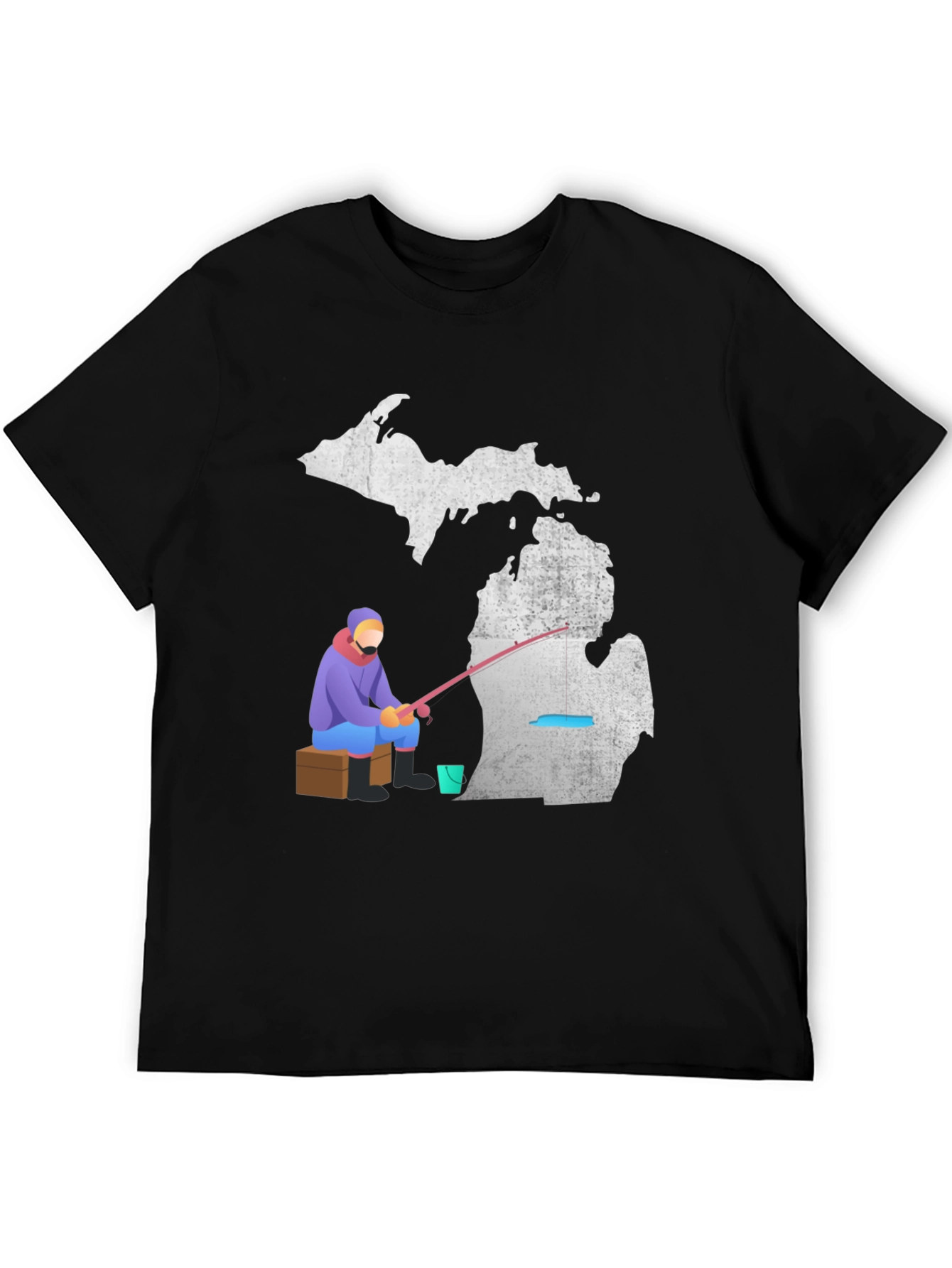 Michigan Fishing T-Shirt Angler Graphic Tee