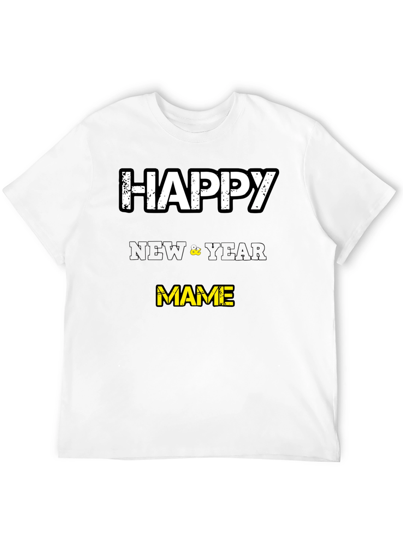 Happy New Year Mame T-Shirt - Black