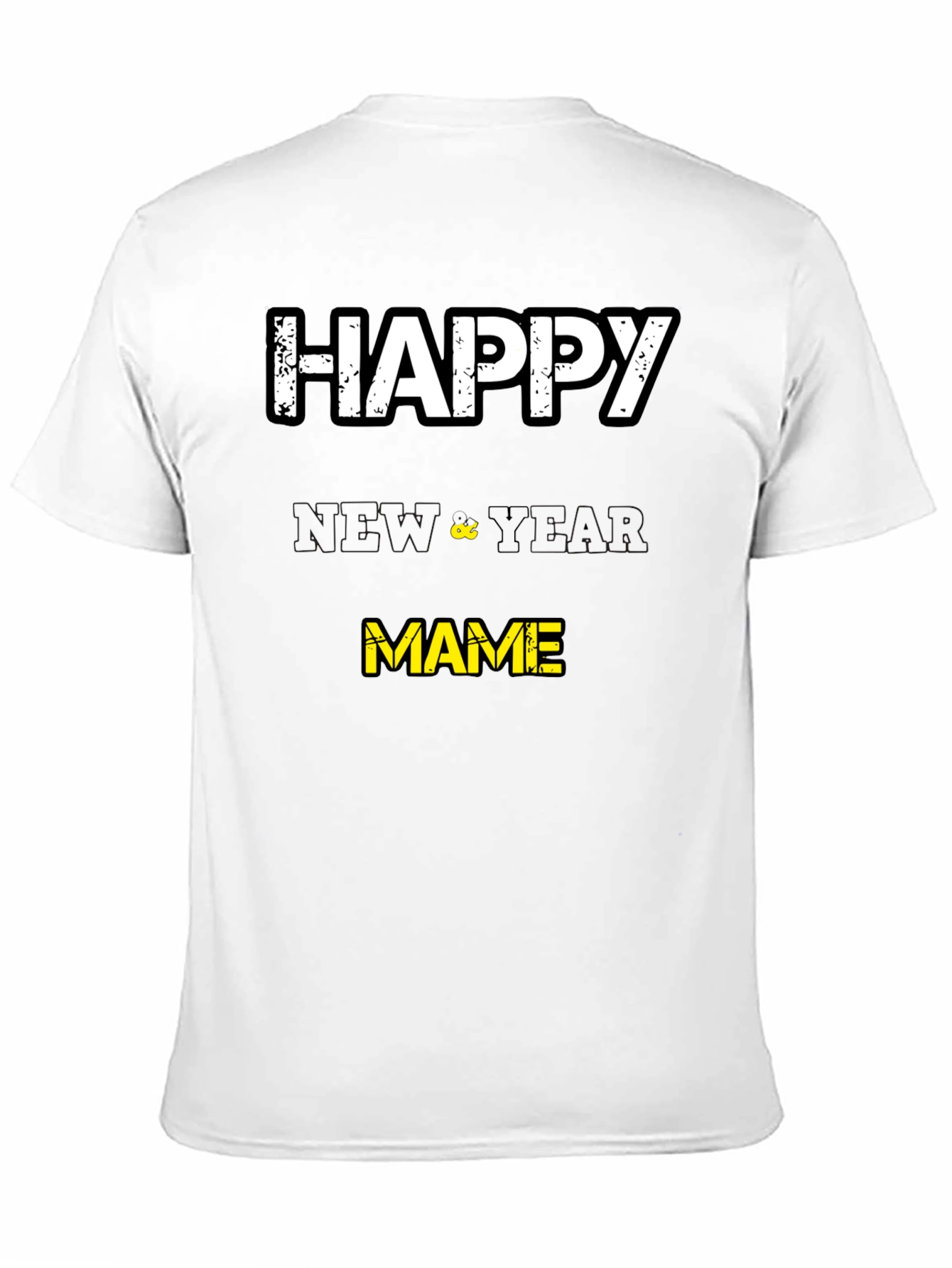 Happy New Year Mame T-Shirt - Black