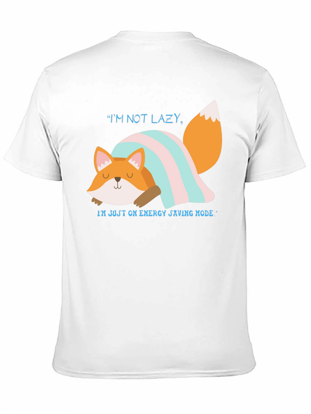 Lazy Fox Energy Saving Mode Graphic T-Shirt